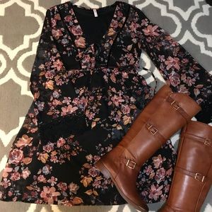 Xhilaration Black Floral Dress 🍁🍂